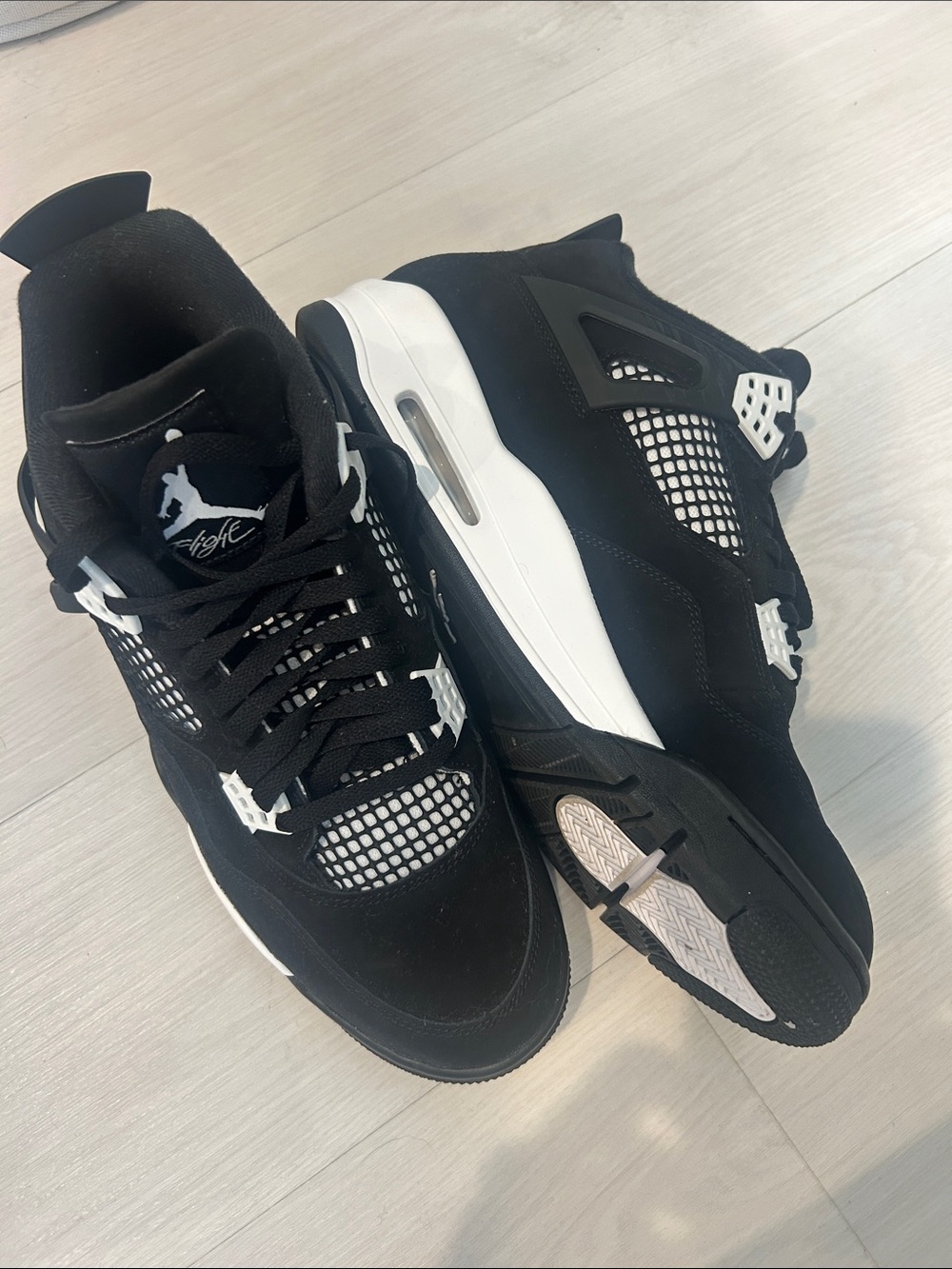Nike Air Jordan 4 Men's Sneakers - Black/White